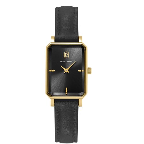 MONTRE PIERRE LANNIER ARIANE NOIRE ET DOREE 006L533